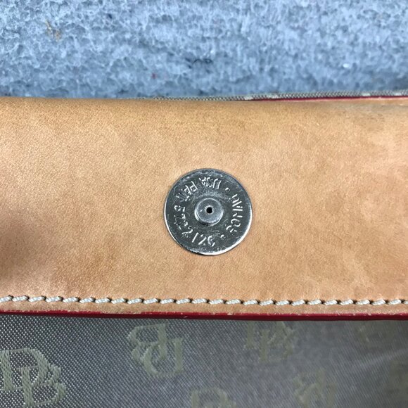 Dooney & Bourke Signature Medium Tote Bag Tan Canvas Leather - Picture 9 of 12